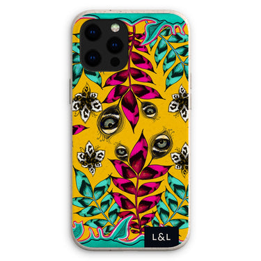 Abstract Botanical Leopard Print Eco Phone Case
